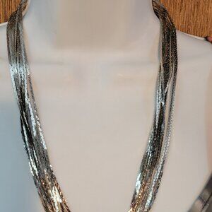 Park Lane Multi-Strand Silver Serpentine Chain Necklace- NEW